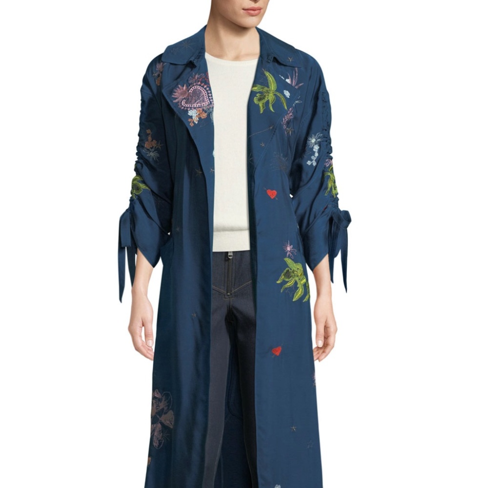cinq a sept Aziza Floral-Embroidered Jacket.